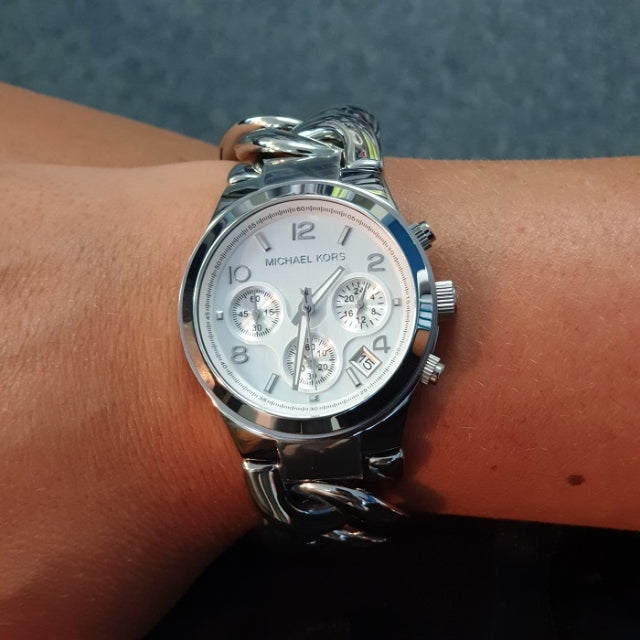 Michael Kors Runway Twist Silver Dial Silver Stainless Steel Strap Watch for Women - MK3149 Buy Now By Michael Kors