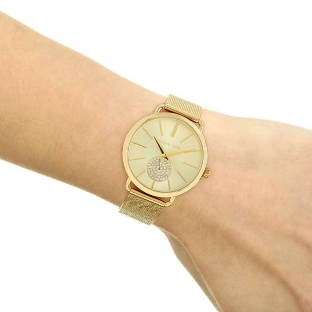 Michael Kors Portia Gold Dial Gold Mesh Bracelet Watch for Women - MK3844 Buy Now By Michael Kors