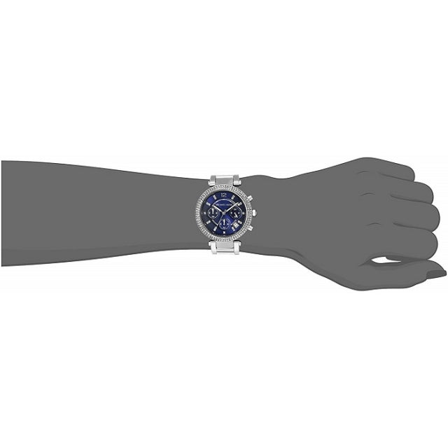 Michael Kors Parker Chronograph Blue Dial Silver Steel Strap Watch for Women - MK6117 Buy Now By Michael Kors