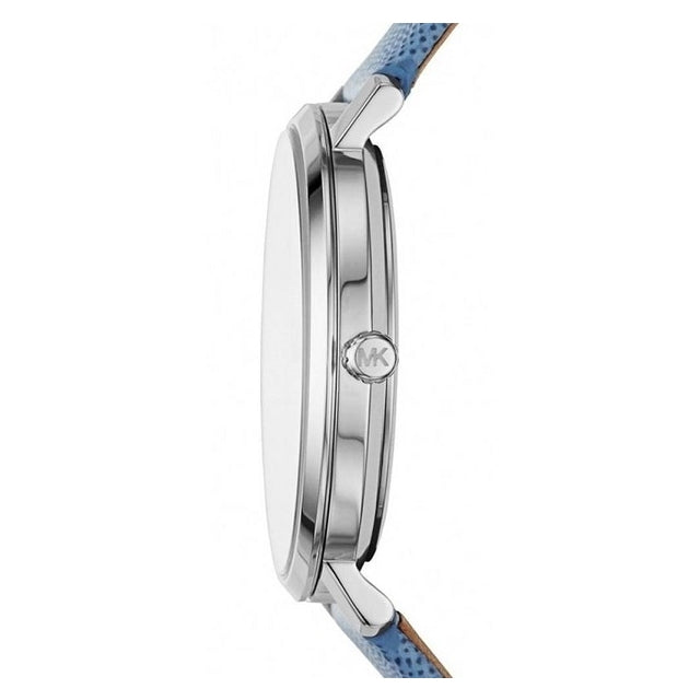 Michael Kors Jaryn Quartz Silver Dial Blue Leather Strap Watch For Women - MK2495 Buy Now By Michael Kors