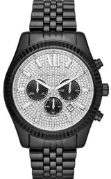 Michael Kors Lexington Chronograph Crystals Silver Dial Black Steel Strap Watch for Men - MK8605 Buy Now By Michael Kors