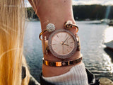 Michael Kors Darci Rose Gold Dial Rose Gold Mesh Bracelet Watch for Women - MK3369 Buy Now By Michael Kors