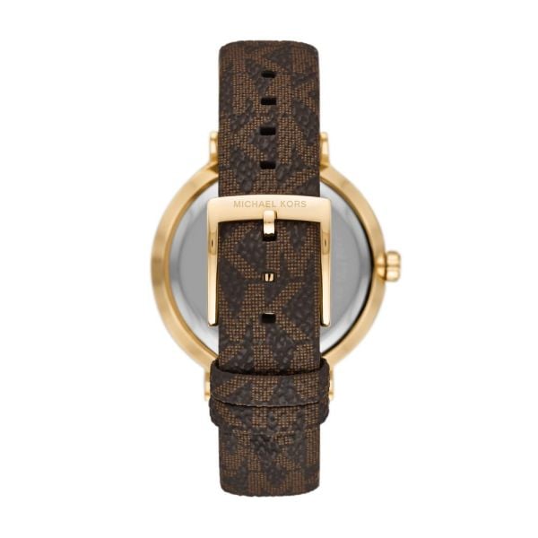 Michael Kors Addyson Three-Hand Silver Dial Brown Leather Strap Watch for Women - MK2945 Buy Now By Michael Kors