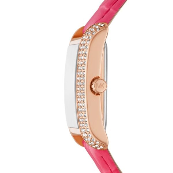 Michael Kors Emery Quartz Diamonds Rose Gold Dial Pink Leather Strap Watch For Women - MK2984 Buy Now By Michael Kors