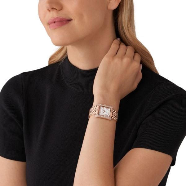 Michael Kors Emery Three-Hand White Dial Rose Gold Steel Strap Watch for Women - MK4743 Buy Now By Michael Kors