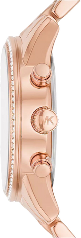 Michael Kors Ritz Chronograph Rose Gold Dial Rose Gold Steel Strap Watch For Women - MK7302 Buy Now By Michael Kors