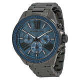 Michael Kors Wren Chronograph Quartz Blue Dial Grey Steel Strap Watch For Women - MK6097 Buy Now By Michael Kors