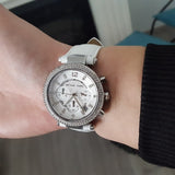 Michael Kors Parker White Dial White Leather Strap Watch for Women - MK2277 Buy Now By Michael Kors