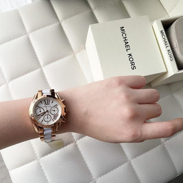 Michael Kors Bradshaw Silver Dial Two Tone Steel Strap Watch for Women - MK5907 Buy Now By Michael Kors