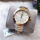 Michael Kors Slim Runway White Dial Two Tone Watch for Women - MK3204B Buy Now By Michael Kors