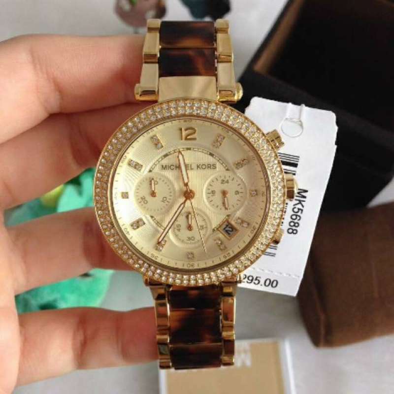 Michael Kors Parker Gold Dial Two Tone Steel Strap Watch for Women - MK5688 Buy Now By Michael Kors