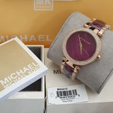 Michael Kors Parker Maroon Dial Two Tone Steel Strap Watch for Women - MK6412 Buy Now By Michael Kors