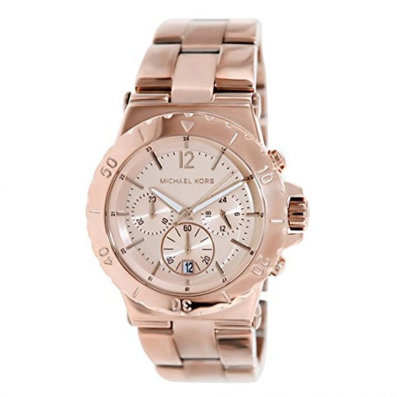 Shop Michael Kors Dylan Rose Gold Dial Rose Gold Steel Strap Watch for Women - MK5314 in USA