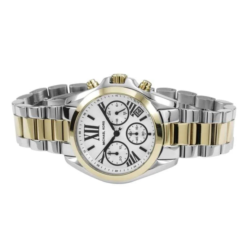Michael Kors Bradshaw Chronograph Silver Dial Two Tone Steel Strap Watch For Women - MK5912 Buy Now By Michael Kors