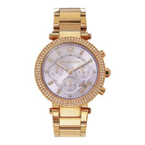 Michael Kors Parker Purple Dial Rose Gold Steel Strap Watch for Women - MK6169 Buy Now By Michael Kors