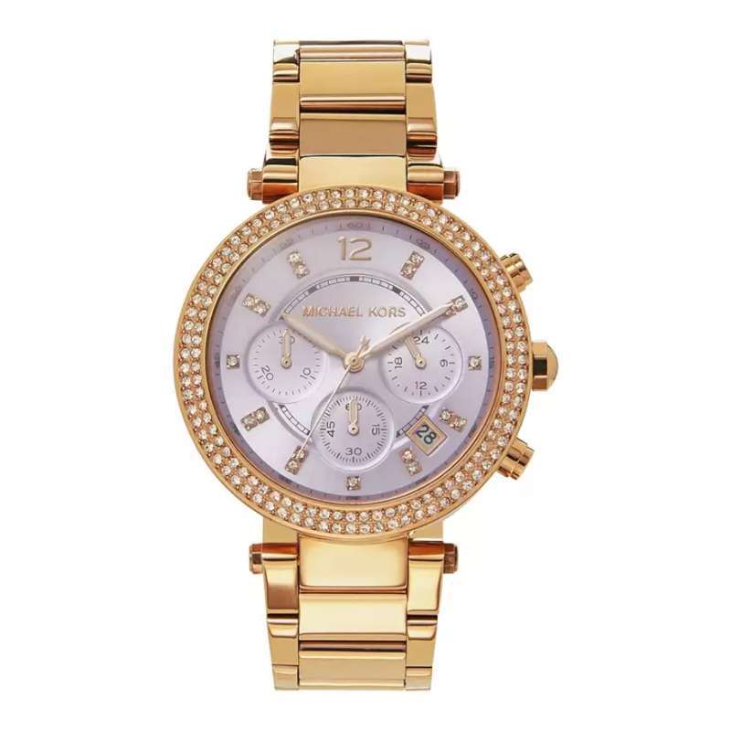 Michael Kors Parker Purple Dial Rose Gold Steel Strap Watch for Women - MK6169 Buy Now By Michael Kors