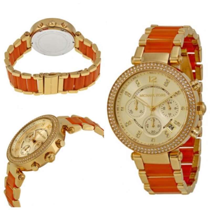 Michael Kors Parker Gold Dial Two Tone Steel Strap Watch for Women - MK6139 Buy Now By Michael Kors