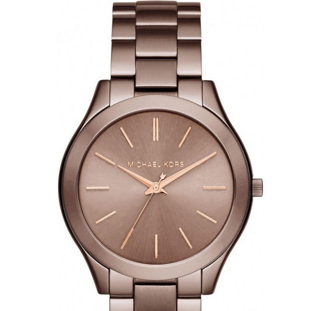 Michael Kors Runway Quartz Brown Dial Brown Steel Strap Watch For Women - MK3418 Buy Now By Michael Kors