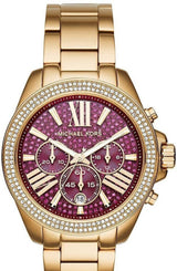 Michael Kors Wren Purple Dial Gold Steel Strap Watch for Women - MK6290 Buy Now By Michael Kors