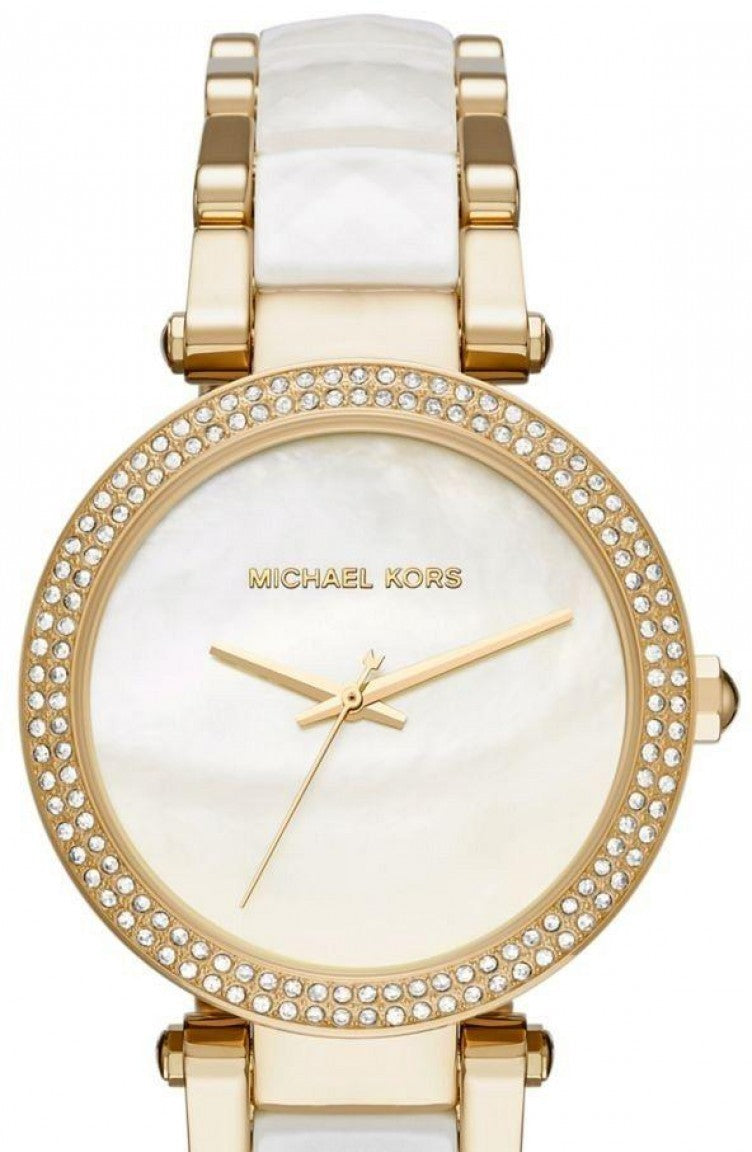 Michael Kors Parker Mother of Pearl Dial Two Tone Steel Strap Watch for Women - MK6400 Buy Now By Michael Kors