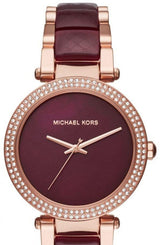 Michael Kors Parker Maroon Dial Two Tone Steel Strap Watch for Women - MK6412 Buy Now By Michael Kors