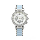 Michael Kors Parker White Dial Two Tone Steel Strap Watch for Women - MK6138