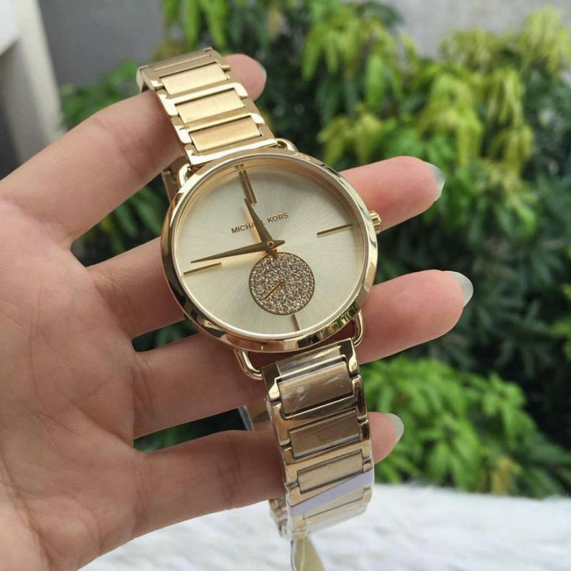 Michael Kors Portia Gold Dial Gold Steel Strap Watch for Women - MK3639 Buy Now By Michael Kors