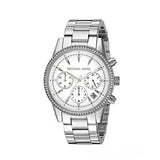 Michael Kors Ritz Silver Dial Silver Steel Strap Watch for Women - MK6428