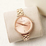 Michael Kors Charley Three-Hand Analog Rose Gold Dial Rose Gold Steel Strap Watch for Women - MK4400 Buy Now By Michael Kors