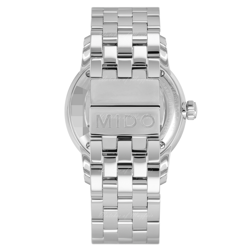 Mido Baroncelli II Automatic White Dial Silver Steel Strap Watch For Men - M8600.4.26.1 Buy Now By Mido