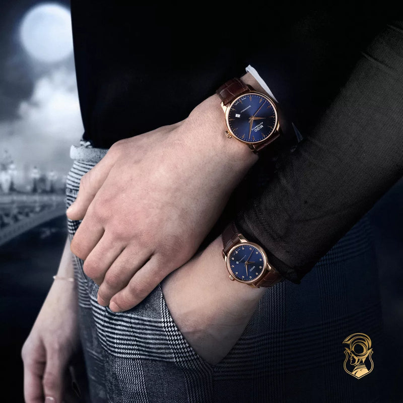 Mido Baroncelli III Automatic Blue Dial Brown Leather Strap Watch For Men - M8600.3.15.8 Buy Now By Mido