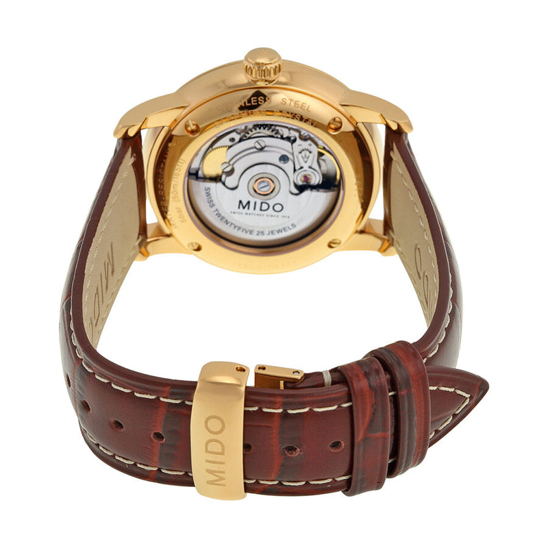Mido Baroncelli III Automatic Silver Dial Brown Leather Strap Watch For Men - M8600.2.21.8 Buy Now By Mido