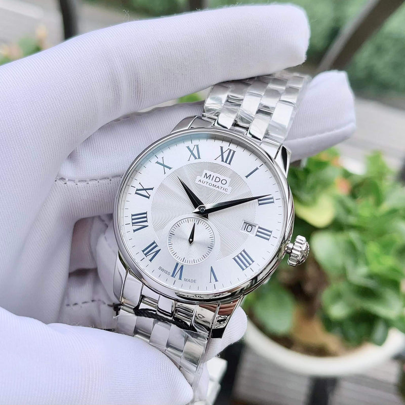 Mido Baroncelli III Automatic Silver Dial Silver Steel Strap Watch For Men - M8600.4.21.1 Buy Now By Mido