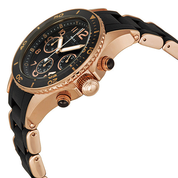 Marc Jacobs Rock Chronograph Black Dial Black Silicone Strap Watch for Women - MBM2553 Buy Now By Marc Jacobs