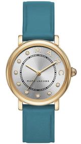 Marc Jacobs Roxy Silver Dial Green Leather Strap Watch for Women - MJ1633 Buy Now By Marc Jacobs
