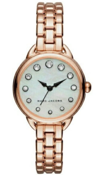 Shop Marc Jacobs Betty Mother of Pearl White Dial Rose Gold Steel Strap Watch for Women - MJ3511 in USA