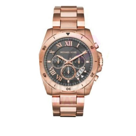 Michael Kors Brecken Chronograph Analog Black Dial Rose Gold Steel Strap Watch For Women - MK8563 Buy Now By Michael Kors