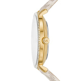 Michael Kors Pyper Quartz Silver Dial White Leather Strap Watch For Women - MK1037 Buy Now By Michael Kors