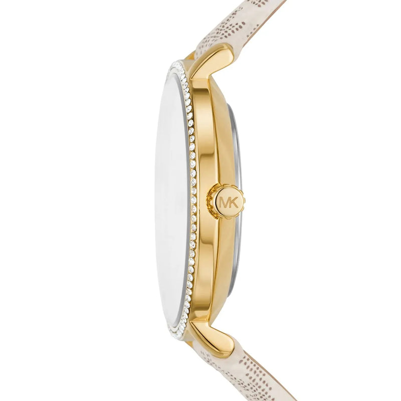 Michael Kors Pyper Quartz Silver Dial White Leather Strap Watch For Women - MK1037 Buy Now By Michael Kors