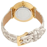 Michael Kors Pyper Quartz Silver Dial White Leather Strap Watch For Women - MK1037 Buy Now By Michael Kors