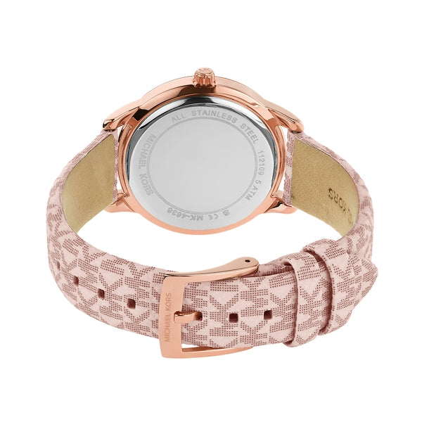 Shop Michael Kors Tibby Silver Dial Pink Leather Strap Watch for Women - MK1050 in USA