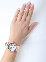 Michael Kors Parker White Diamonds Dial White Leather Strap Watch for Women - MK2281 Buy Now By Michael Kors