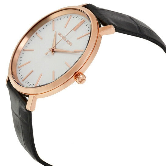 Michael Kors Jaryn Quartz White Dial Black Leather Strap Watch For Women - MK2472 Buy Now By Michael Kors