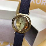 Michael Kors Averi Gold Dial Navy Blue Leather Strap Watch for Women - MK2526 Buy Now By Michael Kors
