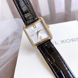 Michael Kors Lake Quartz White Dial Black Leather Strap Watch For Women - MK2762 Buy Now By Michael Kors