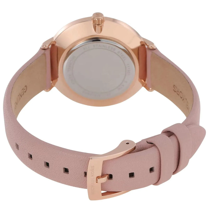 Michael Kors Pyper Analog White Dial Pink Leather Strap Watch For Women - MK2803 Buy Now By Michael Kors