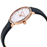 Michael Kors Pyper Three Hand White Dial Black Leather Strap Watch For Women - MK2835 Buy Now By Michael Kors