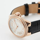 Michael Kors Camille Three-Hand Crystals White Dial Black Leather Strap Watch for Women - MK2962 Buy Now By Michael Kors