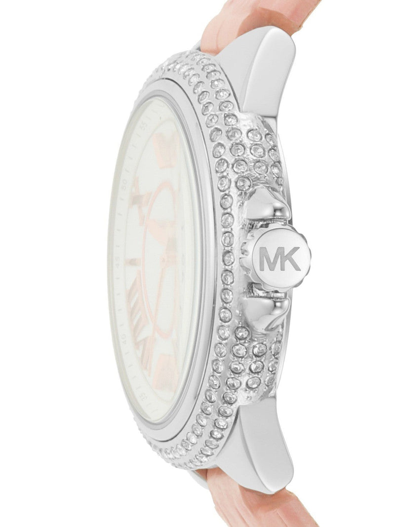 Michael Kors Camille Three-Hand Crystals White Dial Pink Leather Strap Watch for Women - MK2963 Buy Now By Michael Kors