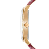 Michael Kors Tibby Multifunction Silver Dial Red Leather Strap Watch For Women - MK2975 Buy Now By Michael Kors